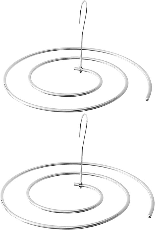 Photo 1 of ?2-Pack? WAIKAS Spiral Sheet Hanger, 304 Stainless Steel, Space Saving Hangers for Sheets Bedspreads Coverlets Mattresses Tablecloths Sofa Covers Blankets Shawls Scarfs Capes (2-Pack)
