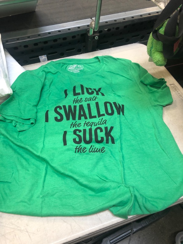 Photo 1 of FUNNY GREEN SHIRT ( SIZE:XL) 