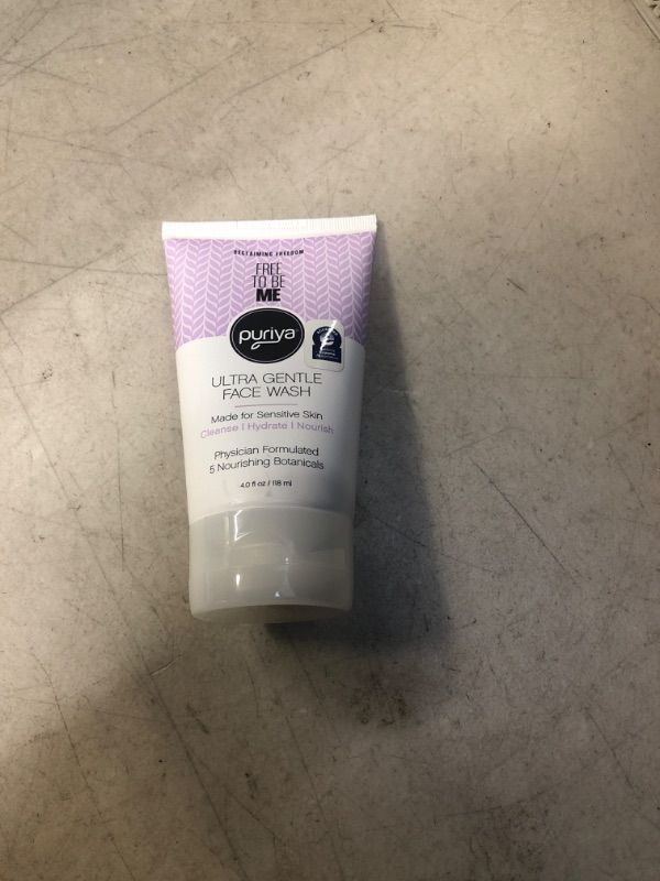 Photo 2 of Puriya Ultra Gentle Face Wash, Optimal Hydration for Dry, Sensitive Skin. pH Balanced, Hypoallergenic, Sulfate-Free, Vegan. Physician Formulated for Kids, Men, and Women, Rinses Clean without Residue