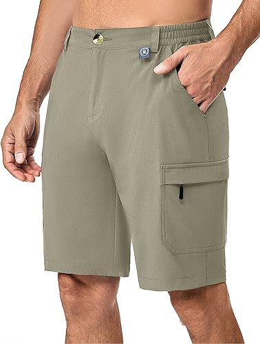 Photo 1 of Little Donkey Andy Men's 10 Inch Quick Dry Cargo Shorts Stretch Lightweight Outdoor Hiking Shorts UPF 50 ( Small/MED) 
