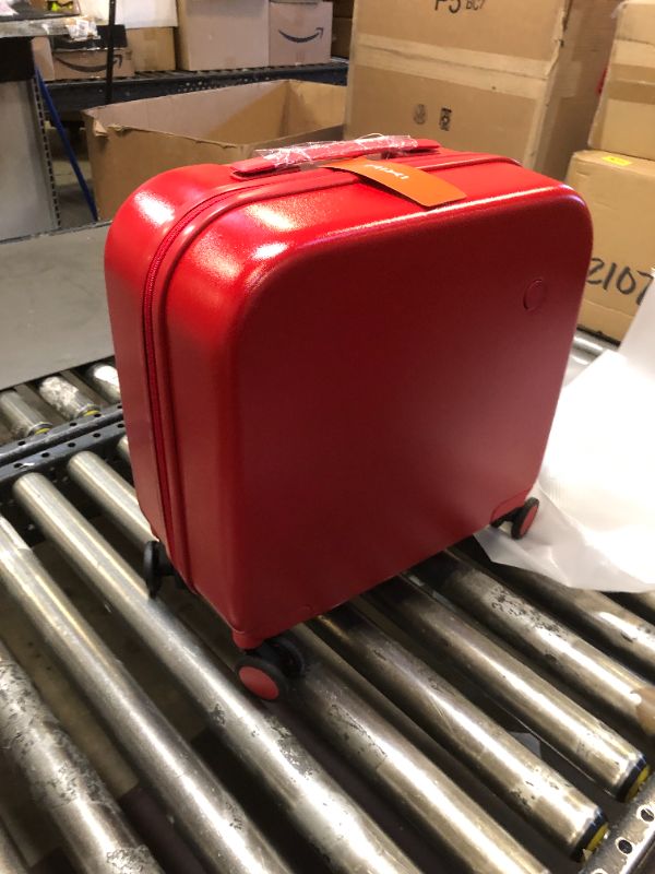 Photo 2 of Carry on Luggage, Mixi Suitcase Spinner Wheels Luggage Hardshell Lightweight Rolling Suitcases PC with Cover & TSA Lock for Business Travel 16in carry on Red