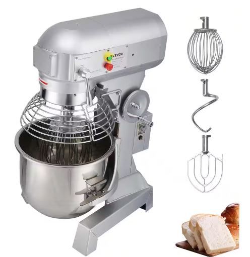 Photo 1 of 15 Qt. Commercial Food Mixer 3 Speeds Adjustable Spiral Mixer with Stainless Steel Bowl for Schools Bakeries
