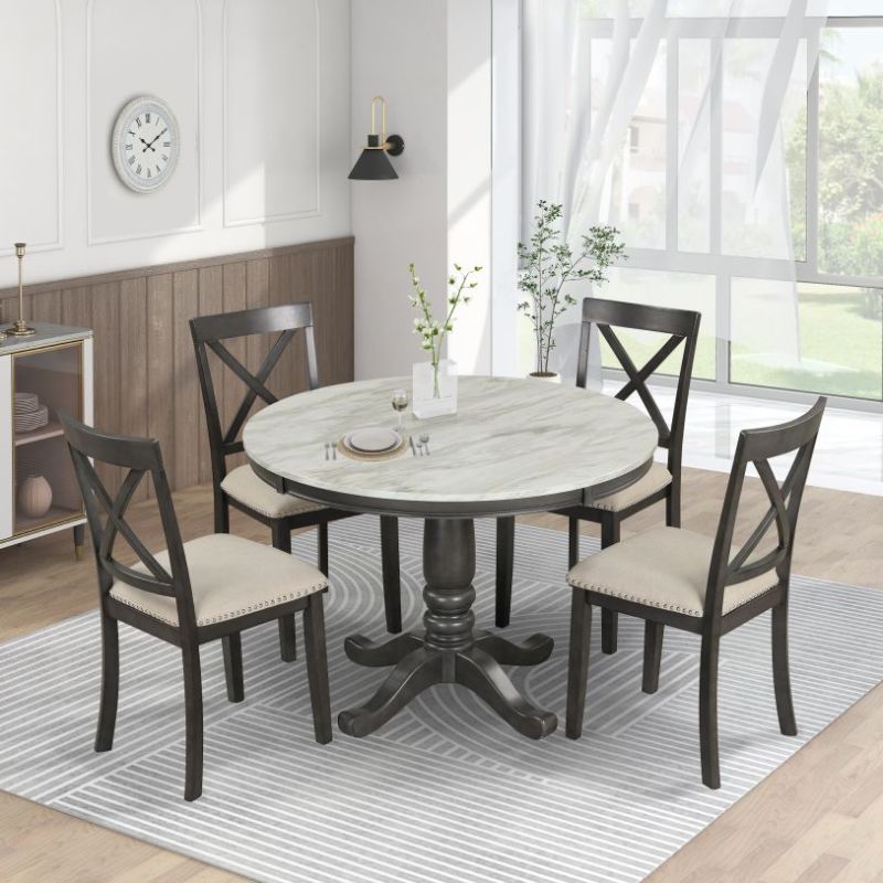 Photo 1 of **LEGS ONLY** 1Pcs Dining Table - BOX 1/2 TABLE TOP AND CHAIRS NOT INCLUDED