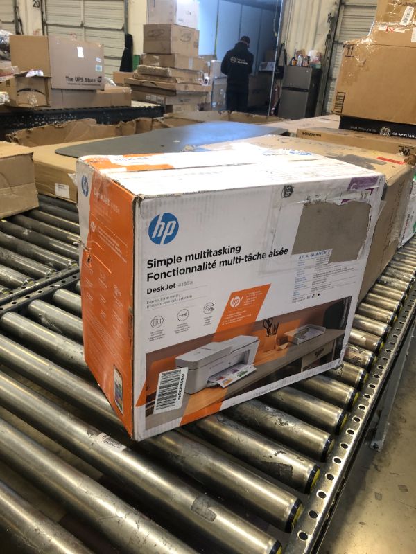 Photo 3 of HP DeskJet 4155e Wireless Color Inkjet Printer, Print, scan, copy, Easy setup, Mobile printing, Best-for home, Instant Ink with HP+,white
