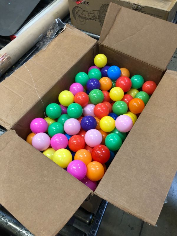 Photo 2 of Ball Pit Balls with Free Crush Proof Plastic Ball for Baby and Toddler -8 Bright Colors with Zip Storage Bag,Baby Pool Water Toys,Kiddie Pool
