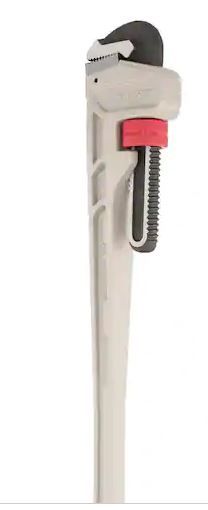 Photo 1 of 24 in. Aluminum Pipe Wrench with 2-1/2 in. Jaw Capacity
