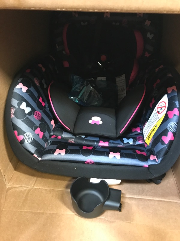 Photo 2 of Disney Baby Jive 2 in 1 Convertible Car Seat,Rear-Facing 5-40 pounds and Forward-Facing 22-65 pounds, Minnie Stripes