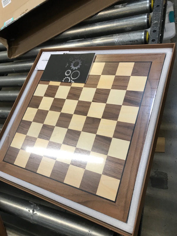 Photo 2 of AMEROUS 17 Inches Wooden Chess Board Only, Professional Tournament Chess Board Large with Gift Package - Chess Rules, Beginner Chess Board Game for Kids, Adults