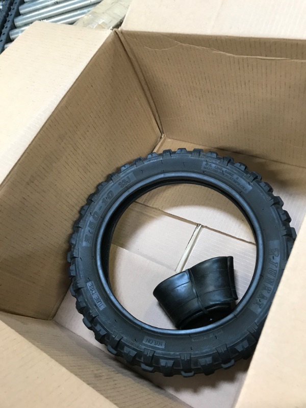 Photo 2 of 2.5-10 Dirt Bike Tire, 2.5-10" Off-Road Tire and Inner Tube Set, 2.50/2.75-10 Dirt Bike Replacement Inner Tubes, Compatible with Honda XR50/CRF50, Suzuki JR50/DRZ70, and Yamaha PW50