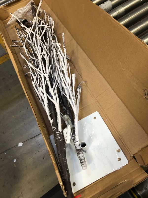 Photo 1 of LIGHTSHARE 4Feet 112L LED Fir Snow Tree,Home Festival Party Christmas, Indoor and Outdoor Use, Warm White 4 feet