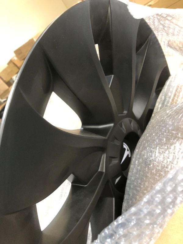 Photo 2 of CoolKo Wheel Cover Replacement 18-Inch Hubcaps Protectors 4 Matte Uberturbine with 8 Center Rim Caps Compatible with Tesla Model 3 B1. Model 3 B1. 18" Uberturbine