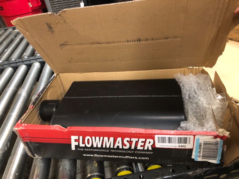 Photo 3 of Flowmaster 42541 40 Series Muffler - 2.50 Offset IN / 2.50 Center OUT - Aggressive Sound, Black