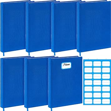Photo 1 of Colarr 12 Pcs Blue Stretchable Book Covers for Hardcover 6 x 9 Inch Washable Cloth Paperback Book Protector Up to 8.5 x 9.5 Inch Reusable Protective Textbook Covers with Label Sticker
