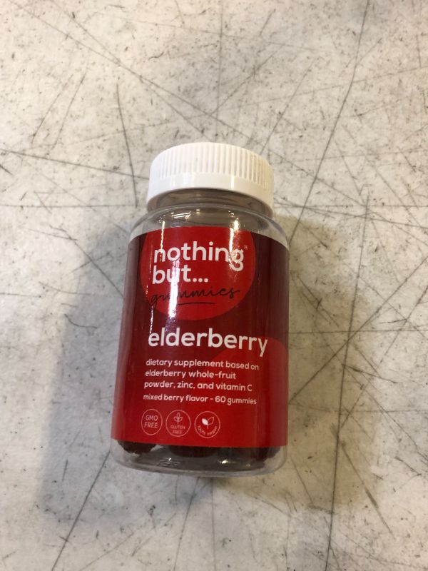 Photo 1 of  Elderberry Gummies, Sambucus - Natural Black Elderberry with Zinc and Vitamin C for Adults and Kids, Supplement and Vegan, 60 Elderberry Immune Support Gummies EXP 12/21/2023