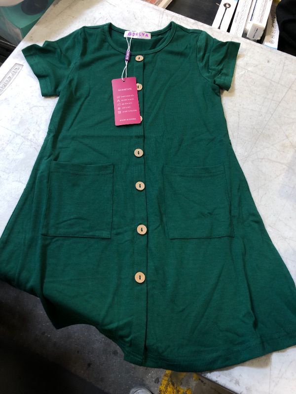 Photo 1 of GIRLS GREEN DRESS 4 YR OLD