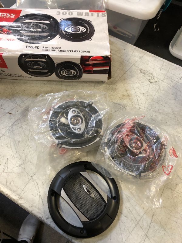 Photo 2 of BOSS Audio Systems P55.4C Phantom Series 5.25 Inch Car Stereo Door Speakers - 300 Watts Max, 4 Way, Full Range Audio, Tweeters, Coaxial, Sold in Pairs 5.25" 4-Way Speakers