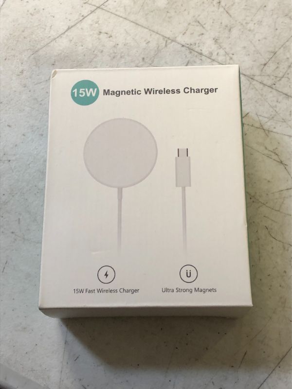 Photo 1 of Magnetic Wireless Charger-Magnet Charging with Power Adapter.
