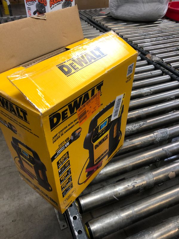 Photo 3 of DEWALT DXAEJ14-Type2 Digital Portable Power Station Jump Starter - 1600 Peak Amps with 120 PSI Compressor, AC Charging Cube, 15W USB-A and 25W USB-C Power for Electronic Devices 1600 Amps