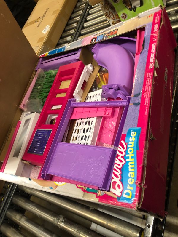 Photo 2 of Barbie Dreamhouse, Doll House Playset with 70+ Accessories Including Transforming Furniture, Elevator, Slide, Lights & Sounds Wheelchair Accessible Elevator