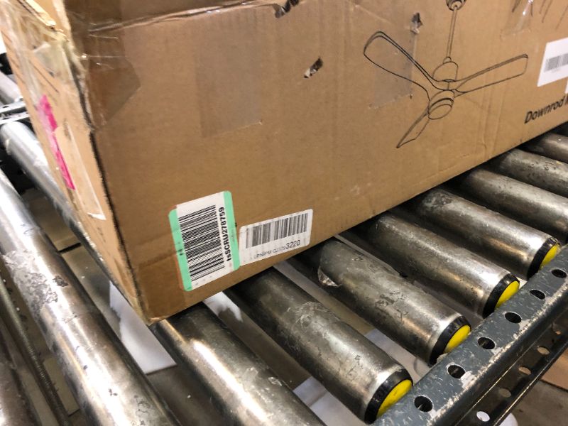 Photo 1 of REVOICI 52" Ceiling Fans with Lights and Remote Control, Indoor Outdoor Ceiling Fans Farmhouse, Timing 6 Speeds 3 Color Light with Memory Lighting Function A-Amber Wood 52in