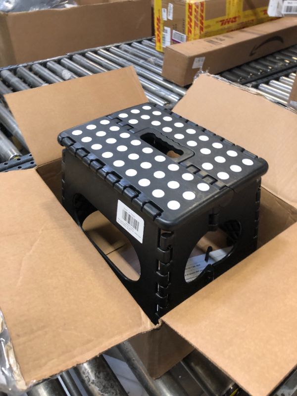 Photo 1 of Fisiei Step Stool,Step stools for Adults,Folding Step Stool,Folding Stool,Foldable Stool,Small Step Stool for Kitchen,Bathroom,Living Room,Bedroom, Office, etc. (Black 13inch)