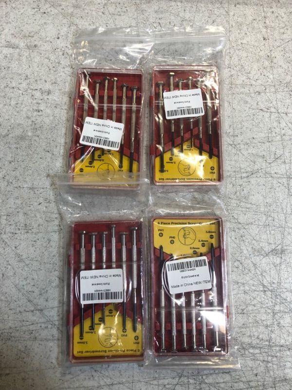 Photo 2 of ( PACK OF 4 ) 6PCS Red Mini Screwdriver Set
