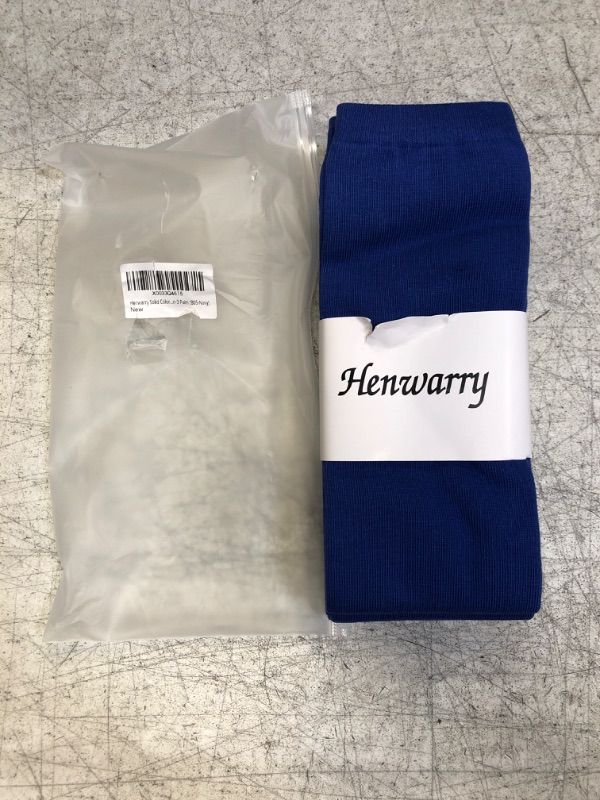 Photo 2 of Henwarry Solid Color Cotton Soft Opaque Knee High Socks for Men and Women-3 Pairs
