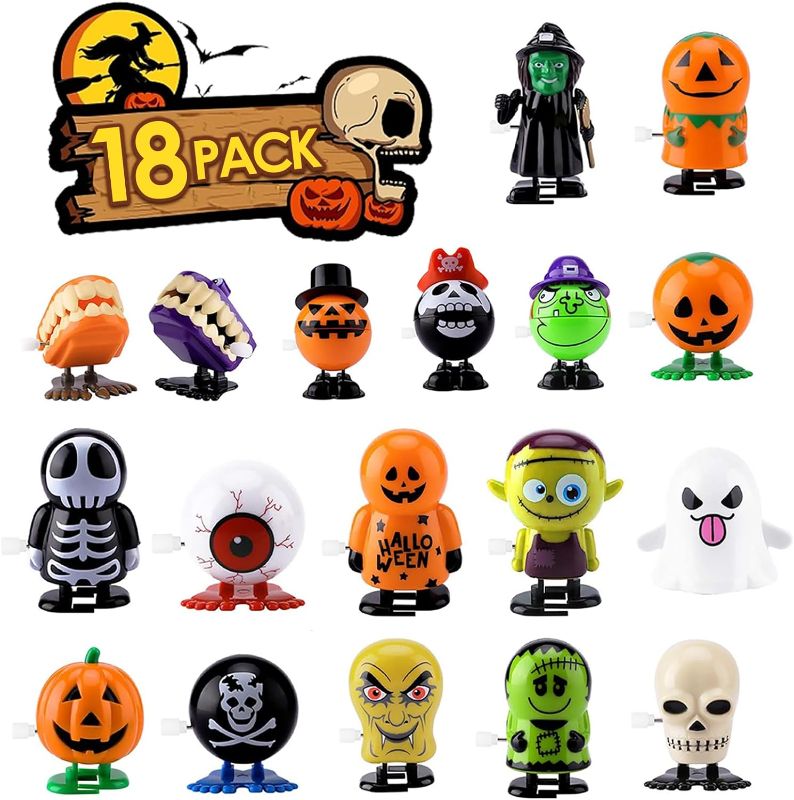 Photo 1 of AnNido Halloween Wind Up Toys, 18PCS Assorted Wind-Up Toys for Kids Party Favors, Happy Halloween Goody Bag Fillers, Preschool Clockwork Toys Supplies for Kids, Boys & Girls
