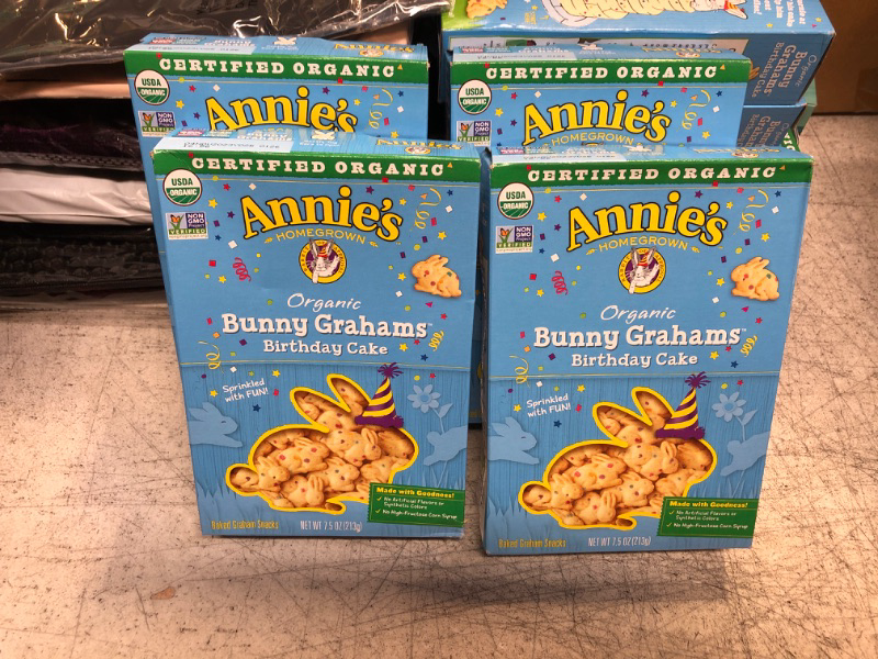 Photo 2 of Annie's Organic Birthday Cake Bunny Graham Snacks, 7.5 oz. ++PACK OF 4++