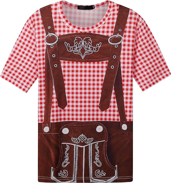 Photo 1 of GRAJTCIN Men's Bavarian Oktoberfest Costume Short Sleeve T-Shirt
SIZE XXXL 