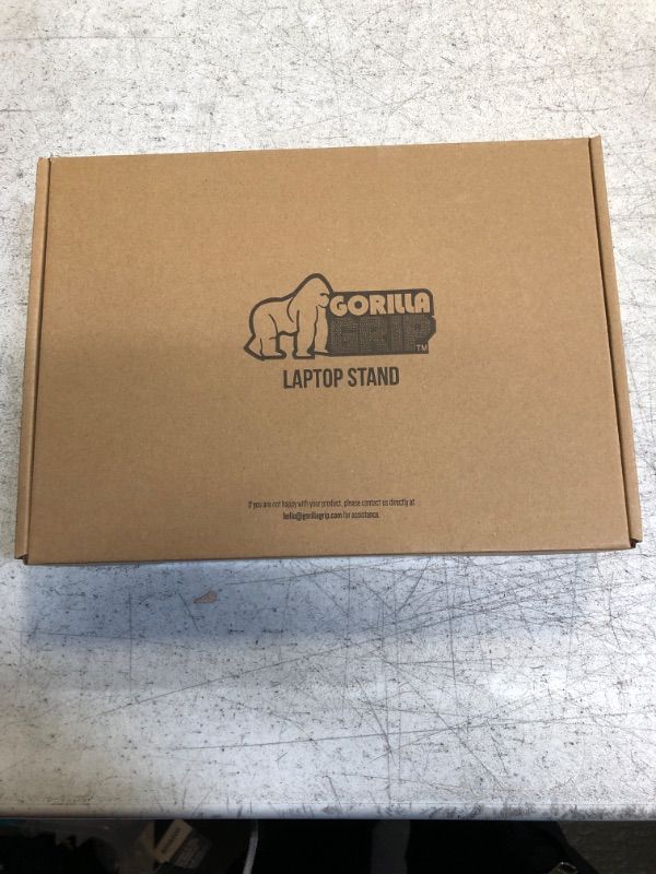 Photo 1 of Gorilla Grip Laptop Stand for Desk, Slip-Resistant Supportive Computer Riser, Sturdy Aluminum Metal Stands for Desks, Mount Lifter Holds 10 to 15.6”
