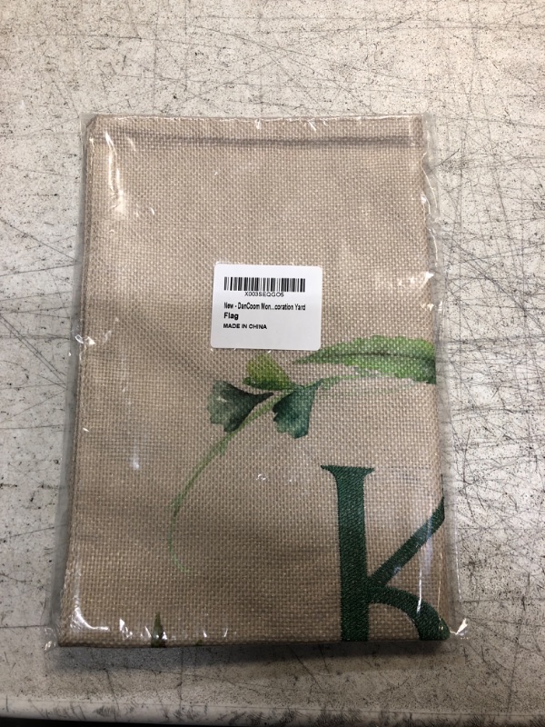 Photo 1 of DanCoom Monogram Letter K Garden Flag Floral 12x18 Inch Double Sided for Outside Small Burlap Family Last Name Outdoor Decoration Yard Flag