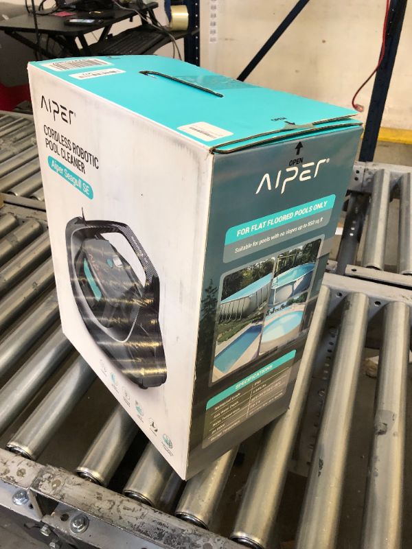 Photo 3 of (2023 Upgrade) AIPER Seagull SE Cordless Robotic Pool Cleaner, Pool Vacuum Lasts 90 Mins, LED Indicator, Self-Parking, Ideal for Above/In-Ground Flat Pools up to 40 Feet - Gray