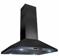 Photo 1 of AKDY 30" Island Mount Black Painted Stainless Steel Touch Black
