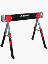 Photo 1 of 25.5 in. x 42.5 W/25.5 in. to 32.5 in. H Adjustable Saw Horse and Jobsite Table with 1300 lbs. Capacity - 1 Each
