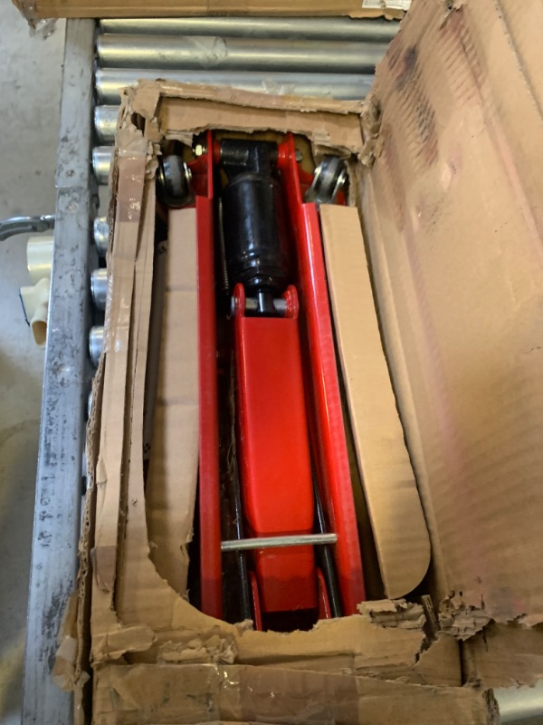 Photo 2 of BIG RED T825051 Torin Hydraulic Low Profile Trolley Service/Floor Jack with Single Piston Quick Lift Pump, 2.5 Ton (5,000 lb) Capacity, Red