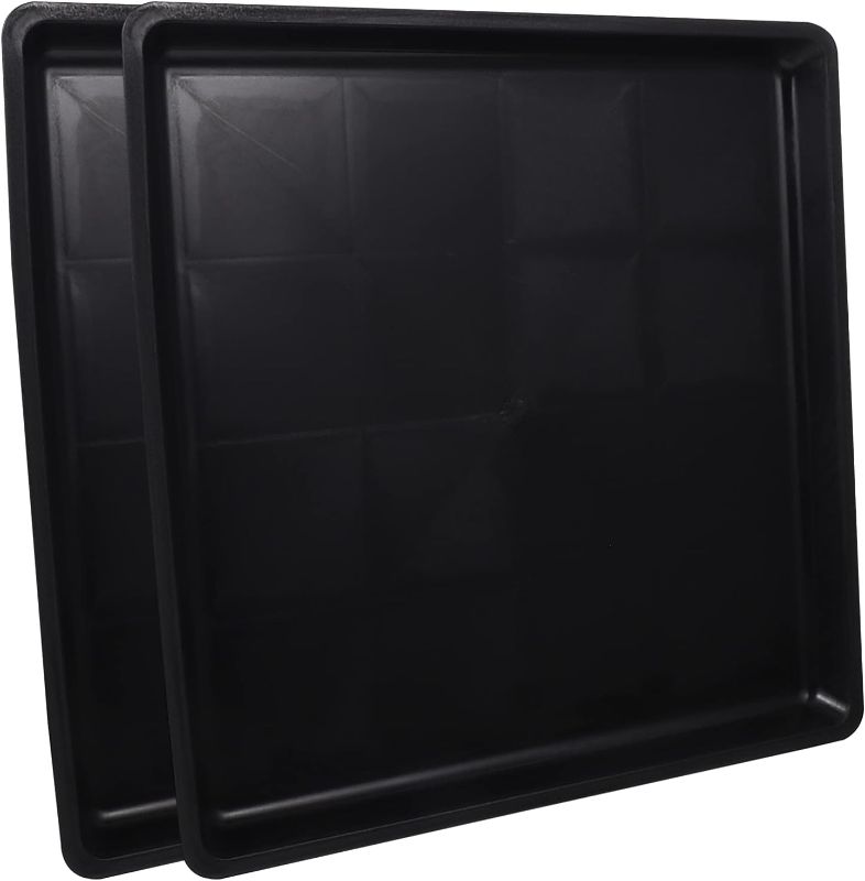 Photo 1 of 2 PC PLANT TRAYS - BLACK 