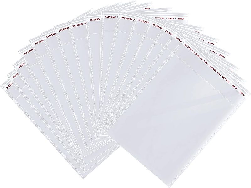 Photo 1 of 11” x 14” Large Resealable Cellophane Bags 300 pcs, Self Sealing Clear Bags for Packaging Products Self-adhesive Cello Bags for Clothes, T-shirts, Pants and Gifts, 300 ct in Bulk
