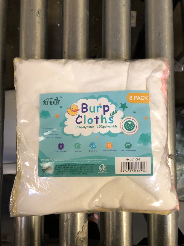 Photo 1 of HOMEXCEL Burp Cloths Baby Washcloths 8 Pack-Extra Absorbent Soft Coral Fleece Burping Cloths for Newborn Girl Boy-20 x 10 Inch Large Baby Wash Cloths Gentle on Baby Sensitive Skin Pack of 8
