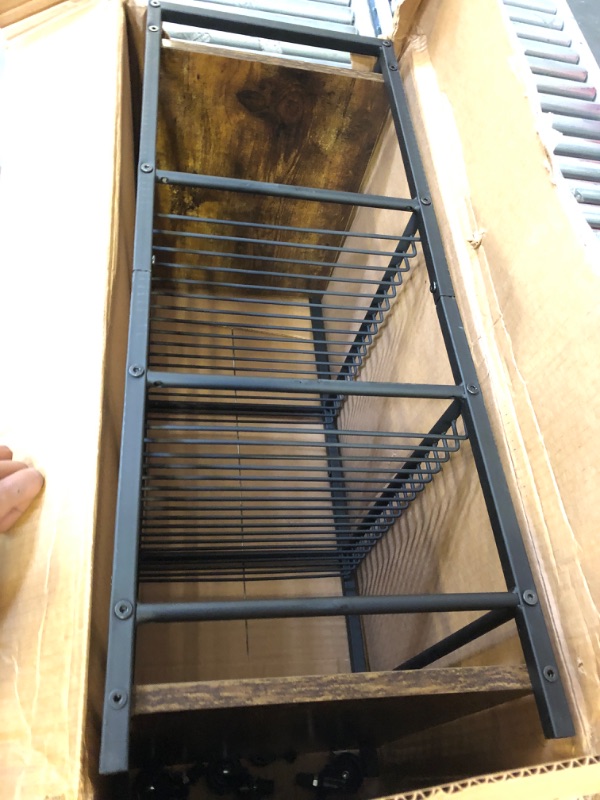 Photo 3 of 3 Tier Shelf With Metal Racks and wheels