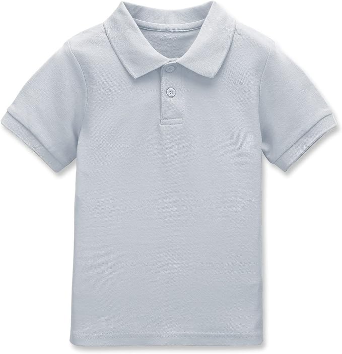 Photo 1 of CUNYI Boys' Cotton Pique Polo Shirts Uniform Short Sleeve Tops- SIZE 140
