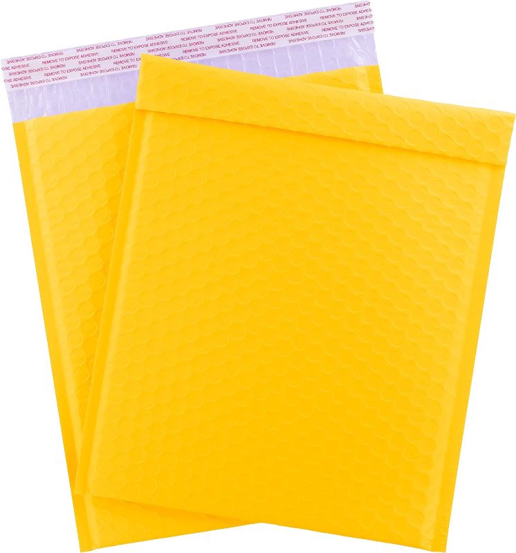 Photo 1 of DGSLTENV 8.5x11" Yellow Bubble Mailers (25-Pack)
