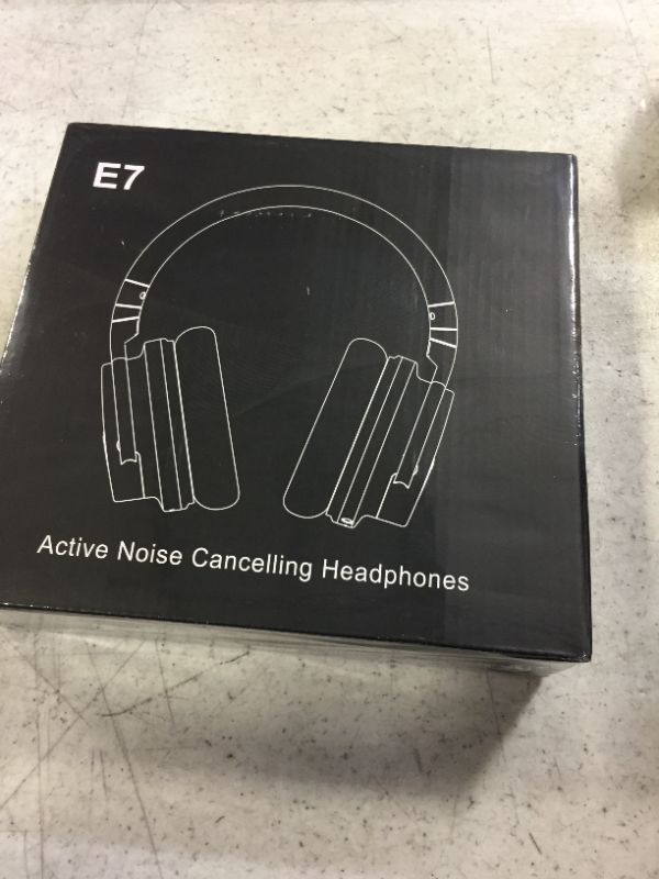 Photo 2 of MOVSSOU E7 Active Noise Cancelling Headphones Bluetooth Headphones Wireless Headphones Over Ear with Microphone Deep Bass, Comfortable Protein Earpads, 30 Hours Playtime for Travel/Work, Black
