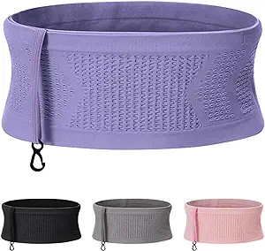 Photo 1 of la-belle-vie Running Belt | Hidden Money Belt for Travel | Sport Running Waist Bag | Running Fanny Pack | Slim Belt Bag | Fashion Waist Packs(Purple, Medium)
