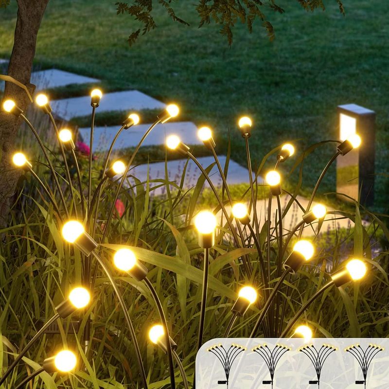 Photo 1 of 2 Pack Garden Butterfly Lights, Solar Swaying Butterfly Light, Upgraded Solar Outdoor LED Lights with Realistic Butterflies for Garden Yard Pathway
