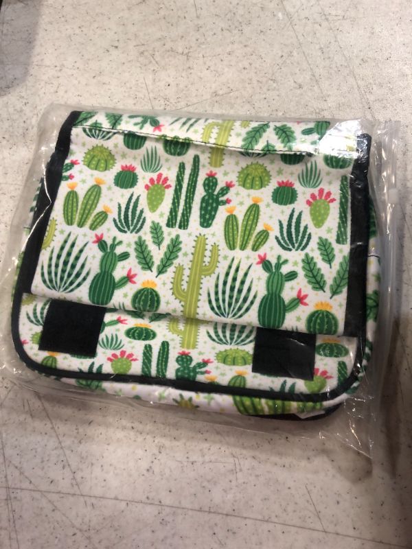 Photo 1 of  Cartoon Cactus Toiletry Bag, Large Waterproof Hanging Travel Makeup Organizer Bag, Portable Travel Cosmetic Bag with Handle