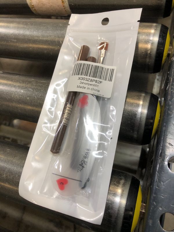 Photo 1 of 2 pack short eyebrow pencil with 1 pack eyebrow brush,1 pack eyebrow tool