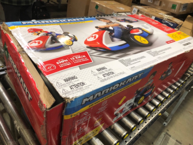 Photo 1 of Super Mario Kart Deluxe Kids Ride On 24V Battery Powered Electric Car Toy, Up to 8MPH, 3 Speeds & Reverse, Weight Limit 81 lbs.