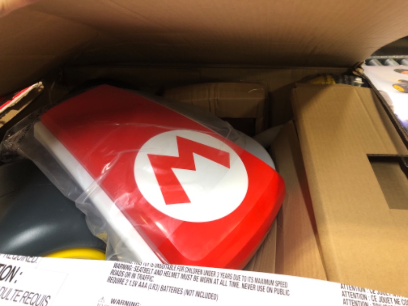 Photo 1 of Super Mario Kart Deluxe Kids Ride On 24V Battery Powered Electric Car Toy, Up to 8MPH, 3 Speeds & Reverse, Weight Limit 81 lbs.