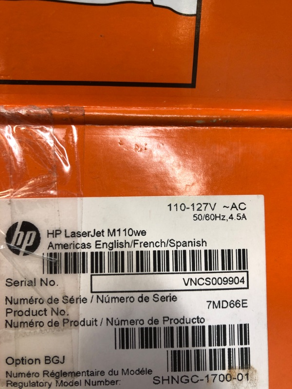 Photo 3 of HP LaserJet M110we Wireless Black and White Printer with HP+ and Bonus 6 Months Instant Ink (7MD66E) New Version: HP+, M110we